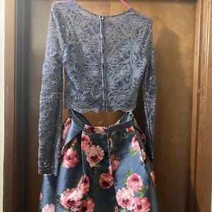 Two piece semi formal dress